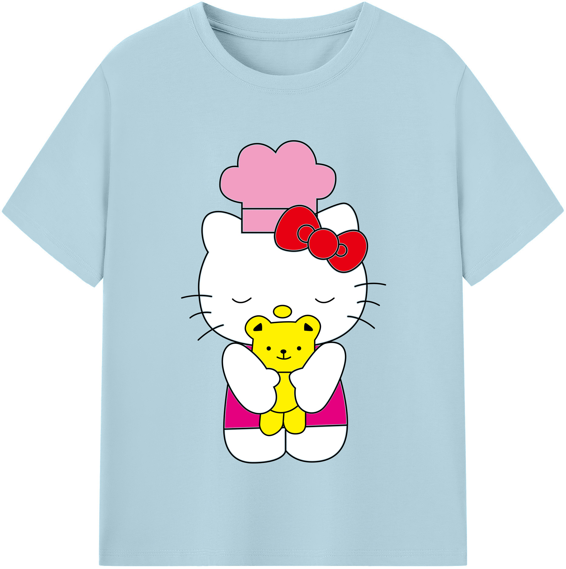 （画像用） Hello Kitty ハローキティ 綿100％半袖Tシャツ（フロントプリント）